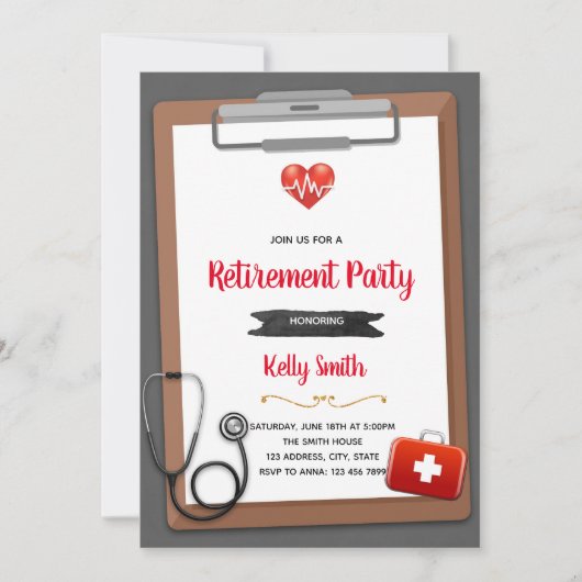 Party Einladung der Krankenversicherung (Vorderseite)