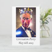 Party Einladung der Krönung (Stehend Vorderseite)