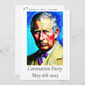 Party Einladung der Krönung (Vorne/Hinten)