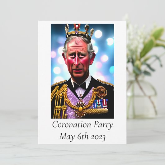 Party Einladung der Krönung (Stehend Vorderseite)