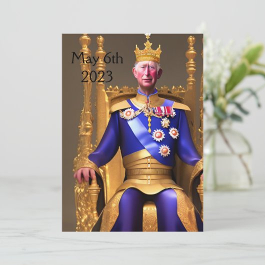 Party Einladung der Krönung (Stehend Vorderseite)