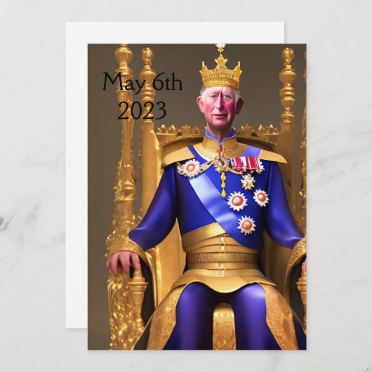 Party Einladung der Krönung (Vorne/Hinten)