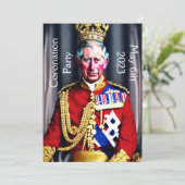 Party Einladung der Krönung (Stehend Vorderseite)