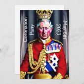 Party Einladung der Krönung (Vorne/Hinten)