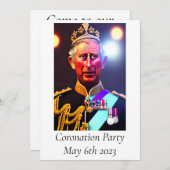 Party Einladung der Krönung (Vorne/Hinten)