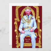 Party Einladung der Krönung (Vorne/Hinten)