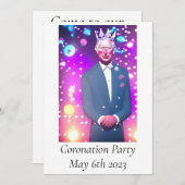 Party Einladung der Krönung (Vorne/Hinten)