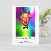 Party Einladung der Krönung (Stehend Vorderseite)