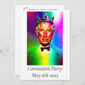 Party Einladung der Krönung (Vorne/Hinten)