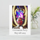 Party Einladung der Krönung (Stehend Vorderseite)