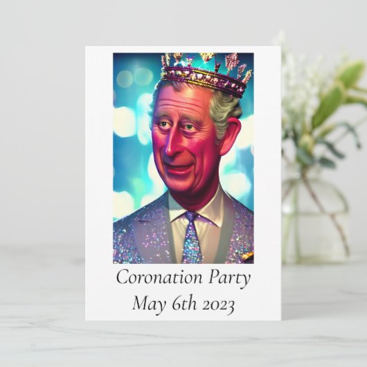 Party Einladung der Krönung (Stehend Vorderseite)
