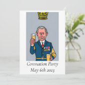 Party Einladung der Krönung (Stehend Vorderseite)