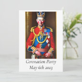 Party Einladung der Krönung (Stehend Vorderseite)