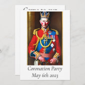 Party Einladung der Krönung (Vorne/Hinten)