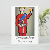 Party Einladung der Krönung (Stehend Vorderseite)