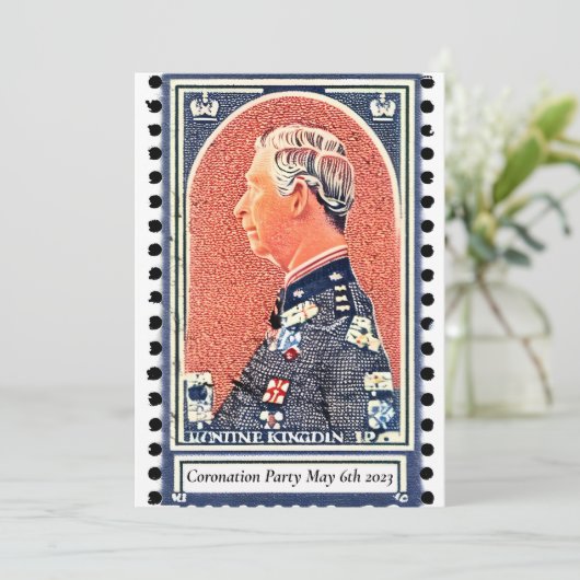 Party Einladung der Krönung (Stehend Vorderseite)