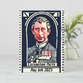 Party Einladung der Krönung (Stehend Vorderseite)