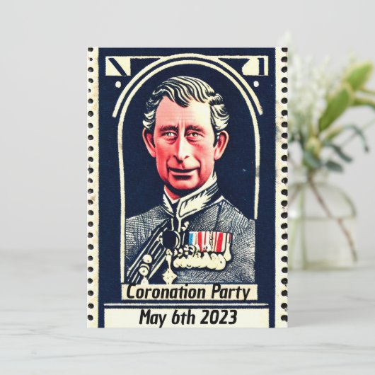 Party Einladung der Krönung (Stehend Vorderseite)