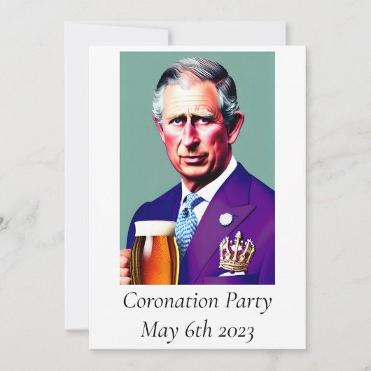 Party Einladung der Krönung (Vorderseite)