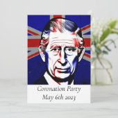 Party Einladung der Krönung (Stehend Vorderseite)