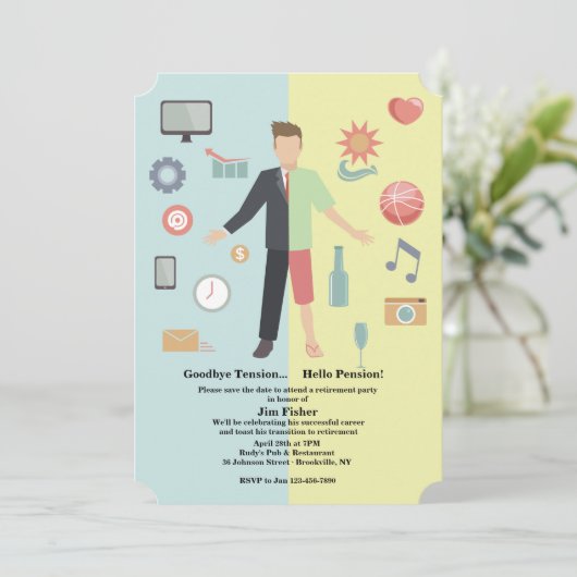 Party Einladung der Lebensversicherung (Stehend Vorderseite)