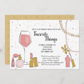 Party Einladung der Lieblingsthemen (Vorne/Hinten)