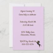 Party Einladung der lila Dackel (Rückseite)