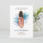 Party Einladung der männlichen Schulruhestandszeit (Stehend Vorderseite)