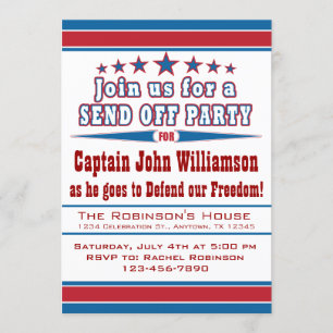 Party Einladung der militärischen Stationierung