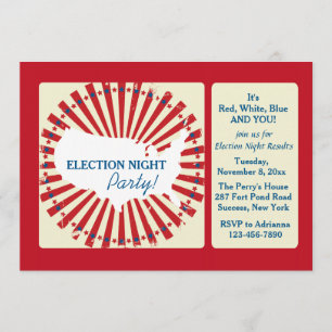 Party Einladung der Nationalen Wahlnacht