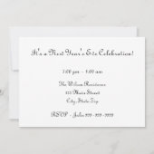 Party Einladung der neuen Jahre (Rückseite)