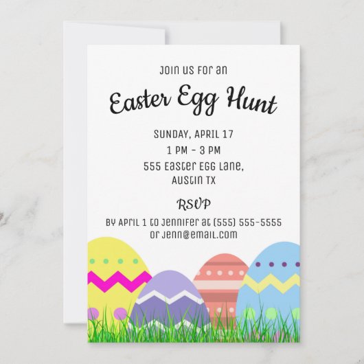 Party Einladung der Ostereier (Vorderseite)