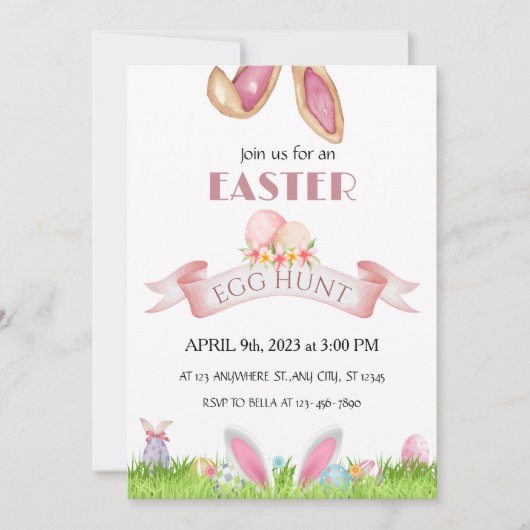 Party Einladung der Ostereier (Vorderseite)