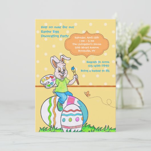 Party Einladung der Ostereier (Stehend Vorderseite)