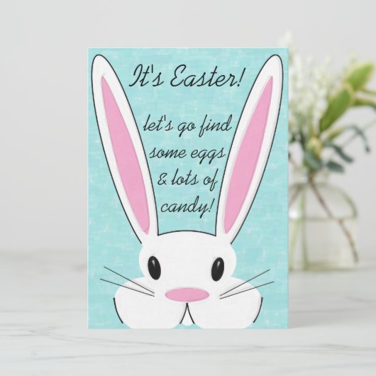 Party Einladung der Ostereijagd (Stehend Vorderseite)