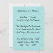 Party Einladung der Ostereijagd (Rückseite)