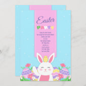 Party Einladung der Osterhase (Vorne/Hinten)