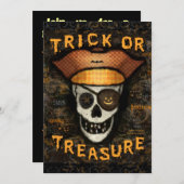 Party Einladung der Piratenschäume (Vorne/Hinten)