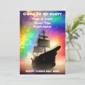 Party Einladung der Raumfahrt (Stehend Vorderseite)