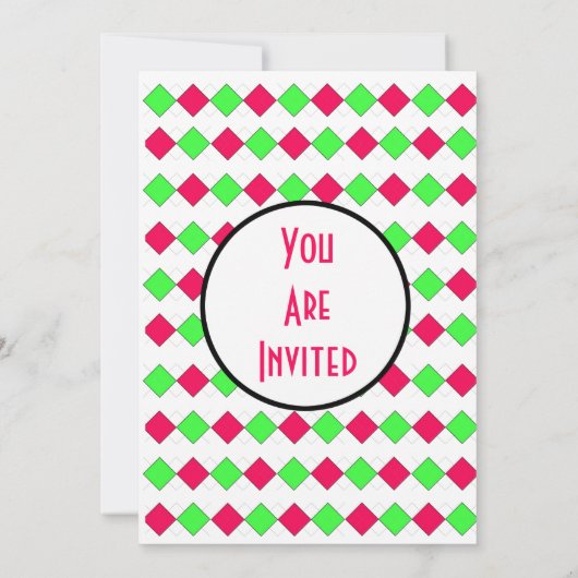 Party Einladung der Raute (Rückseite)