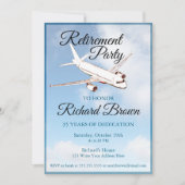 Party Einladung der Ruhegehaltsansprüche beim Flug (Vorderseite)