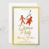 Party Einladung der Scheidung (Vorne/Hinten)