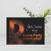 Party Einladung der Scheidung (Das große Wort) (Stehend Vorderseite)