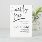 Party Einladung der Scheidung endlich frei (Stehend Vorderseite)