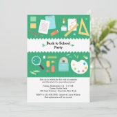 Party Einladung der Schulversorgung (Stehend Vorderseite)