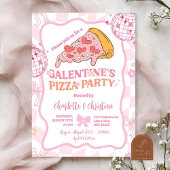 Party Einladung der Soft Pink Retro Galentine