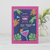 Party Einladung der Sommernacht (Stehend Vorderseite)