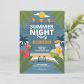 Party Einladung der Sommernacht (Stehend Vorderseite)