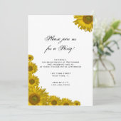 Party Einladung der Sonnenblumenkante (Stehend Vorderseite)