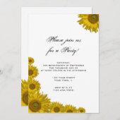 Party Einladung der Sonnenblumenkante (Vorne/Hinten)